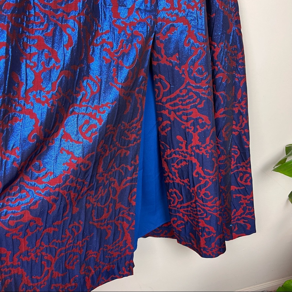 Anthropologie Blue and Red Maxi Skirt - Picture 6 of 15